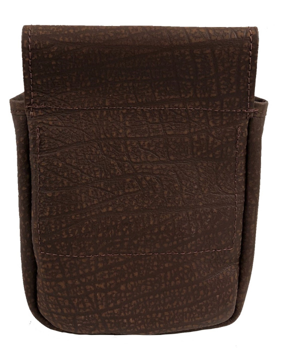 (image for) Brown Cape Buffalo Hide Shotgun Shell Belt Pouch Bag